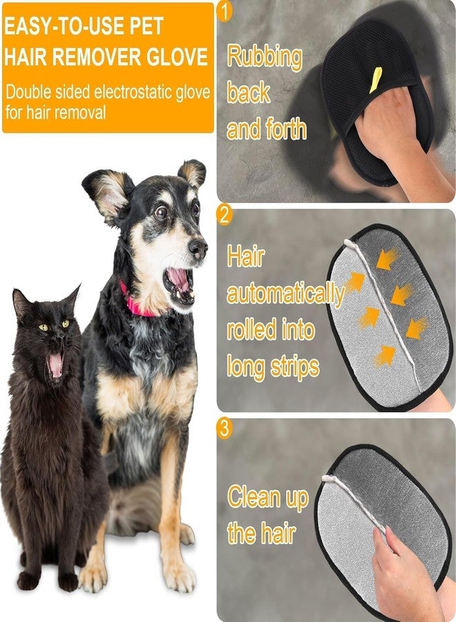 ZURITY Pet Hair Removal Tool, Electrostatic Pet Hair Remover, Static Removal Gloves for Pet Hair, Dog and Cat Hair Remover Gloves Set for, Clothes, Car, Carpet, Bed, Furniture, (Pack Of 2) - Image 4